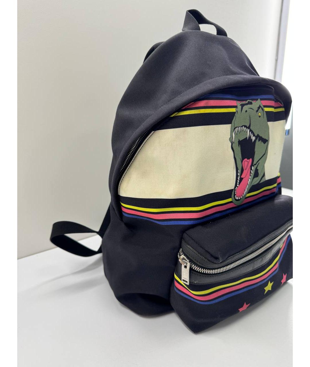 SAINT LAURENT Черный тканевый рюкзак, фото 6