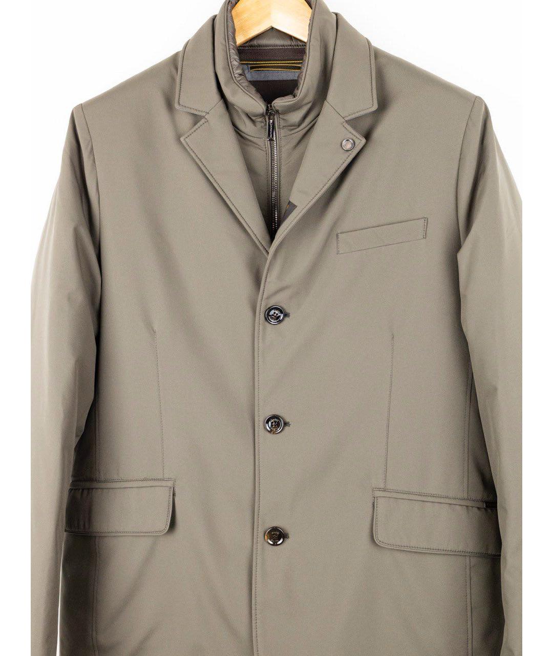 MOORER Коричневая полиэстеровая куртка, фото 3