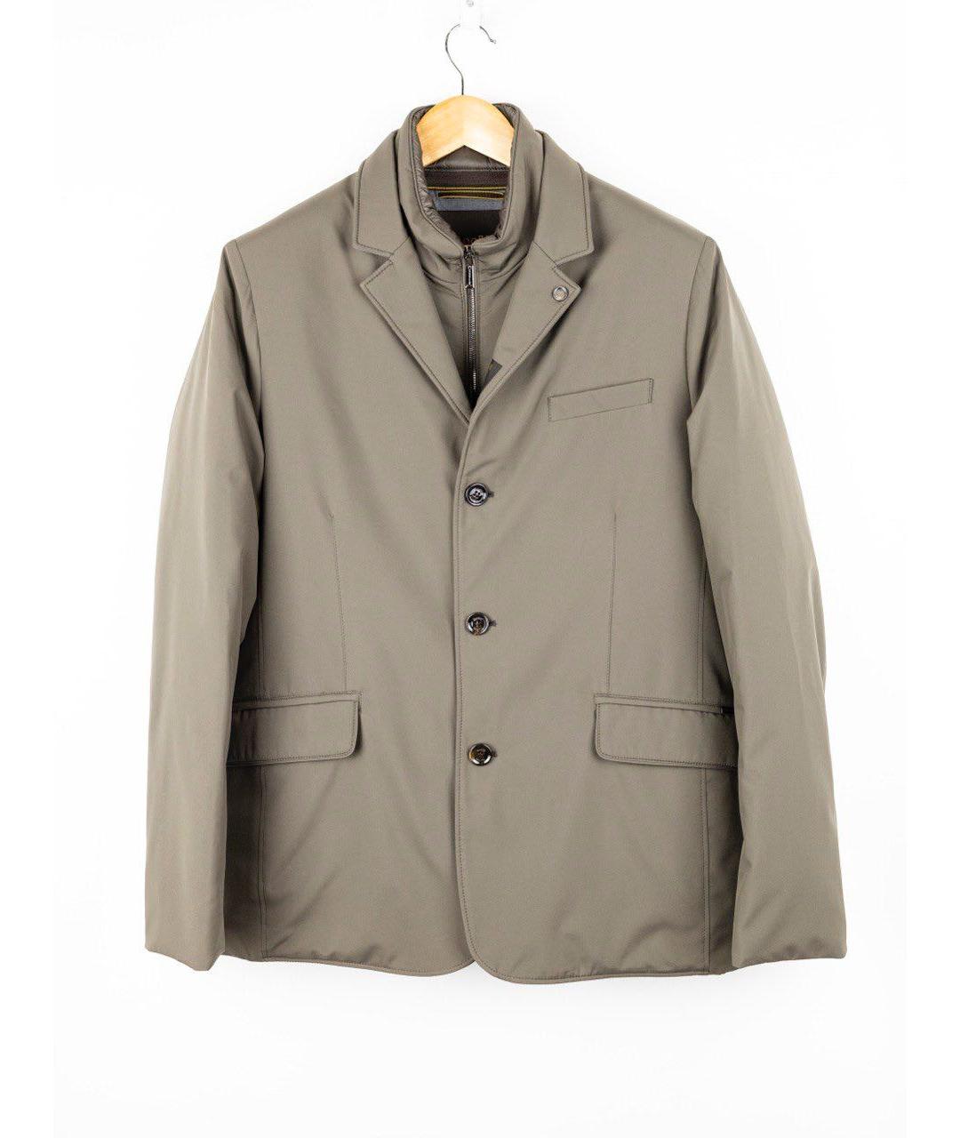 MOORER Коричневая полиэстеровая куртка, фото 5