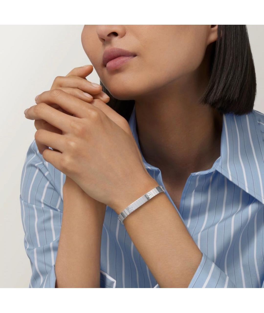 CARTIER Серебрянный браслет из белого золота, фото 4