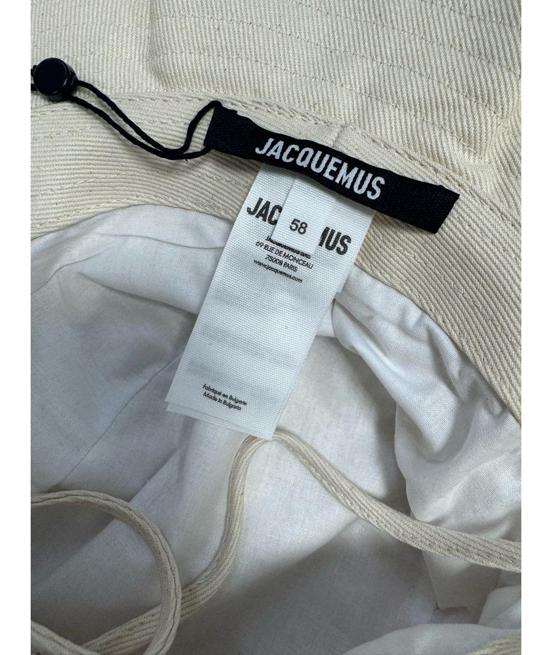 JACQUEMUS Белая хлопковая панама, фото 5