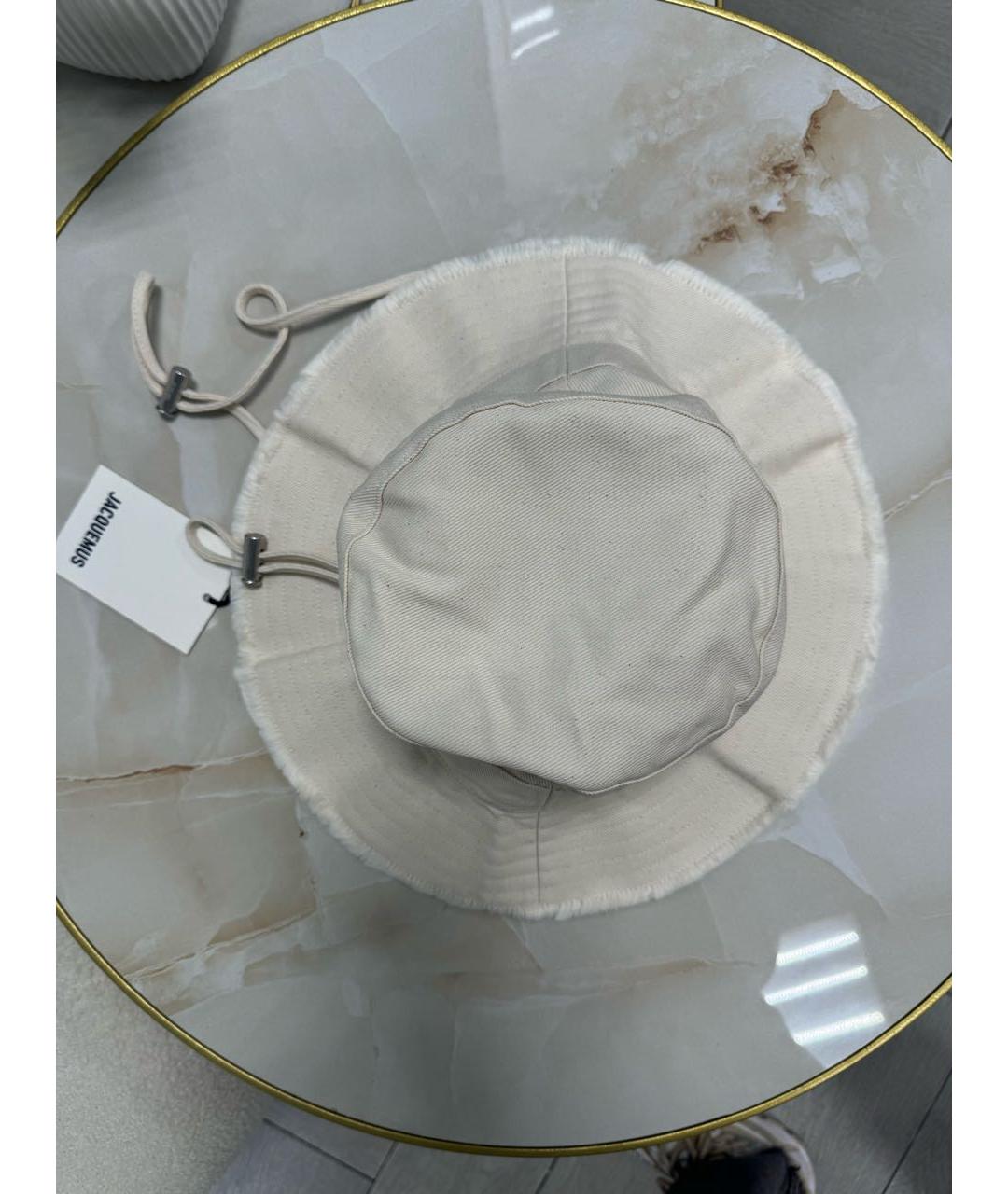 JACQUEMUS Белая хлопковая панама, фото 2