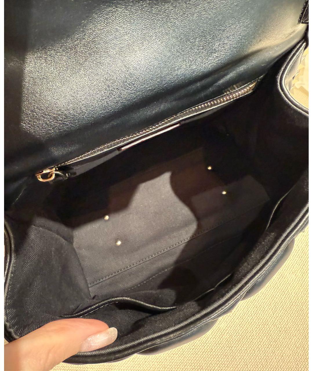 VALENTINO Черная кожаная сумка через плечо, фото 7