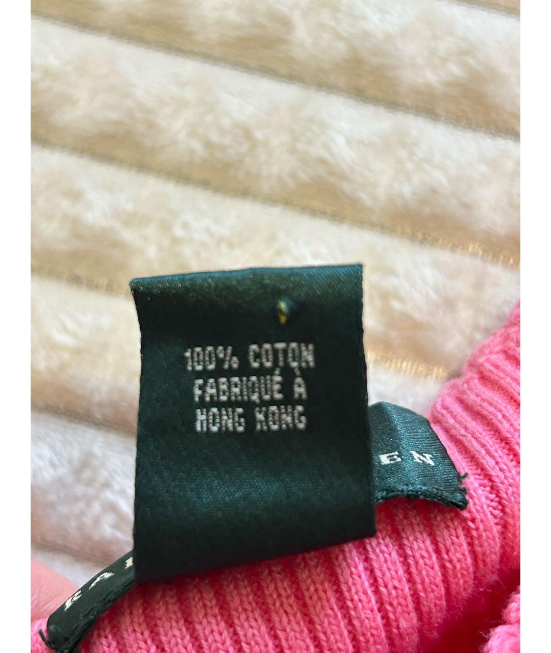 RALPH LAUREN Розовая хлопковая майка, фото 8