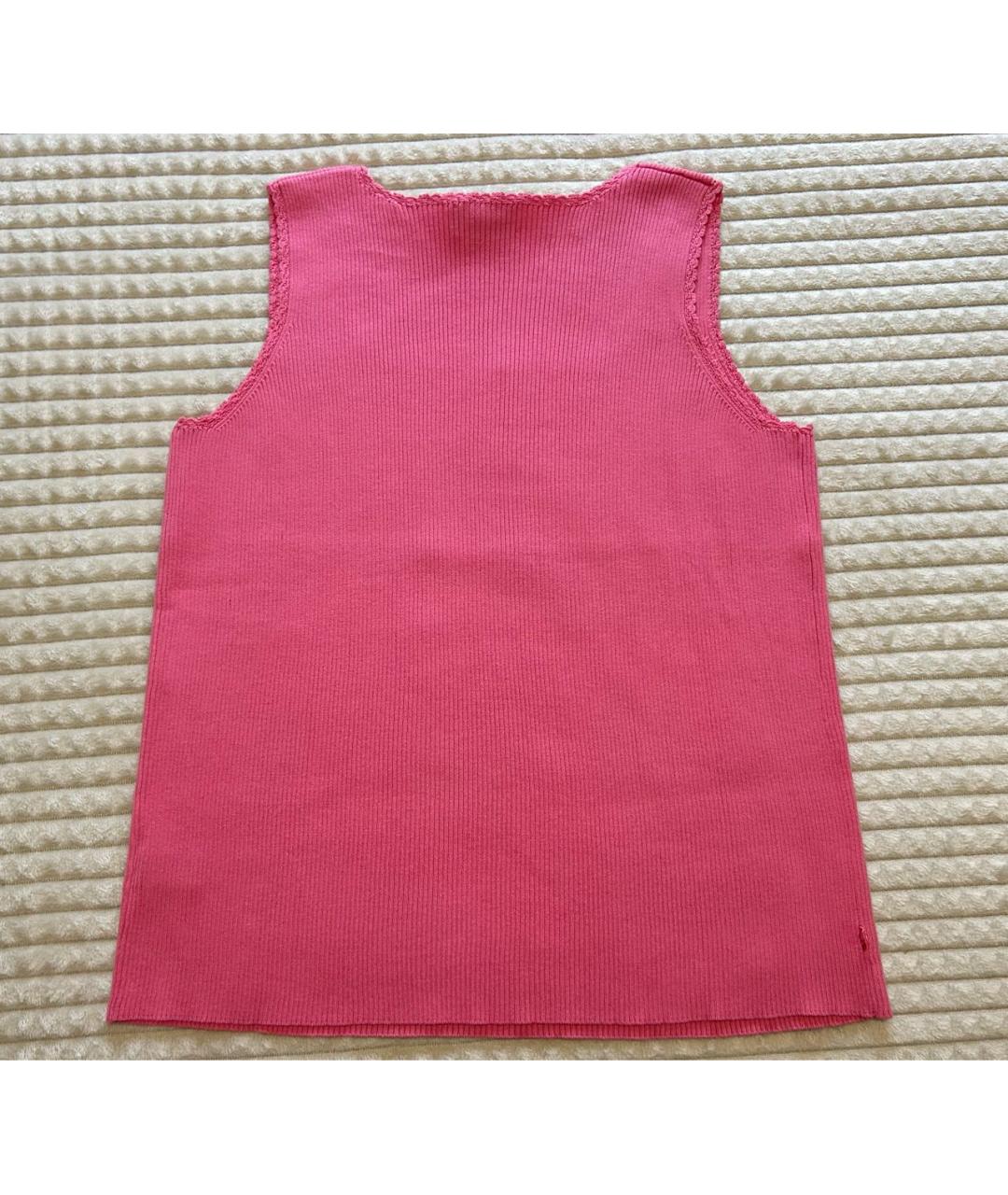 RALPH LAUREN Розовая хлопковая майка, фото 2