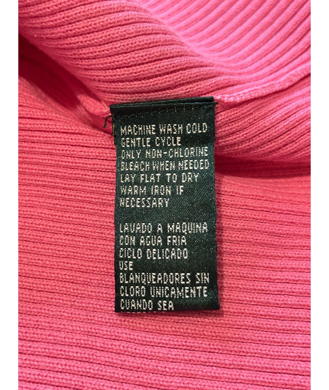 RALPH LAUREN Розовая хлопковая майка, фото 6