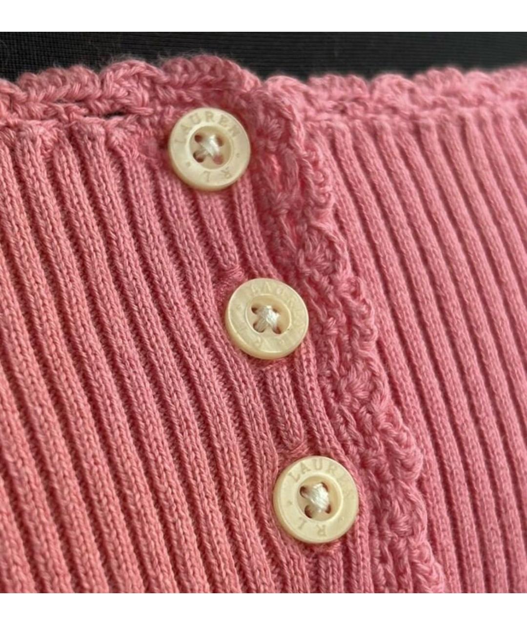 RALPH LAUREN Розовая хлопковая майка, фото 4