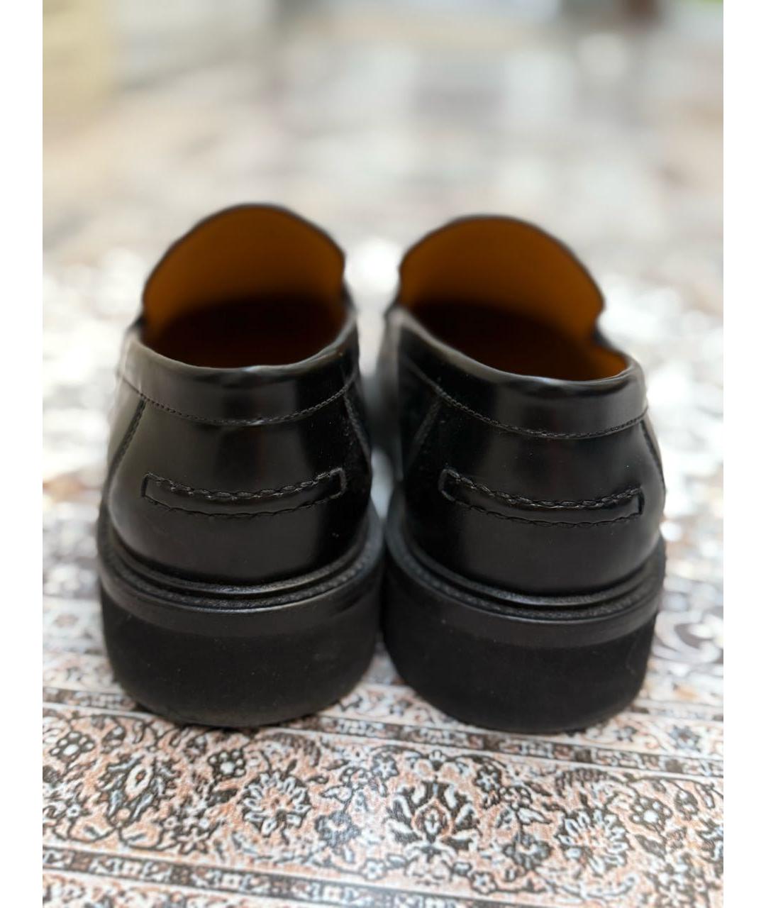 CHRISTIAN DIOR Черные кожаные брогги и оксфорды, фото 4
