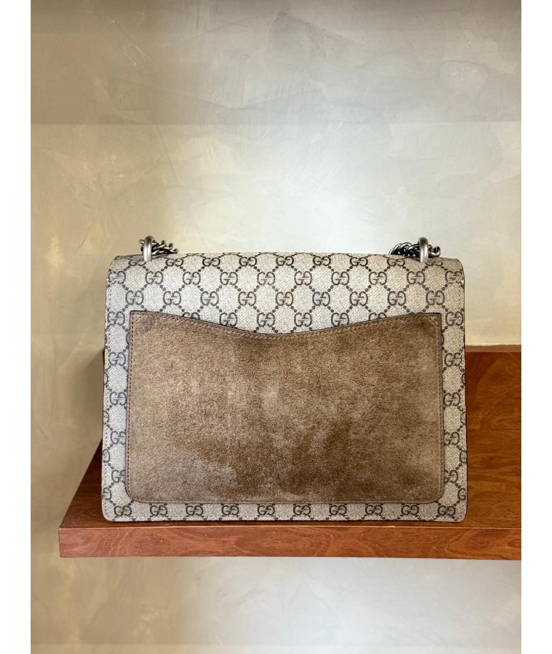 GUCCI Бежевая тканевая сумка через плечо, фото 5