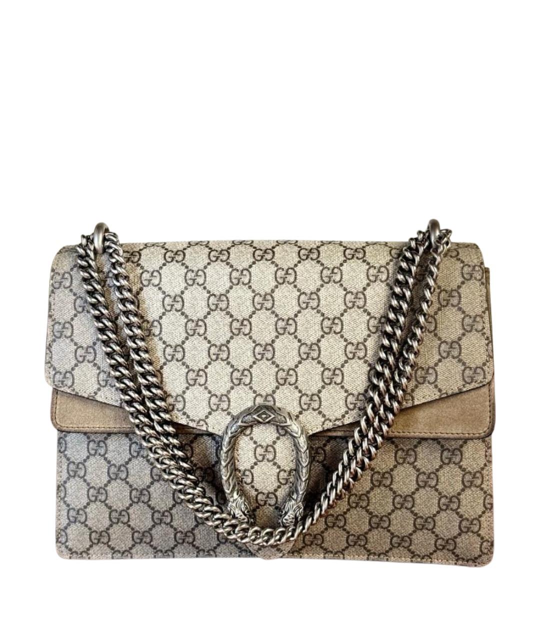 GUCCI Бежевая тканевая сумка через плечо, фото 1