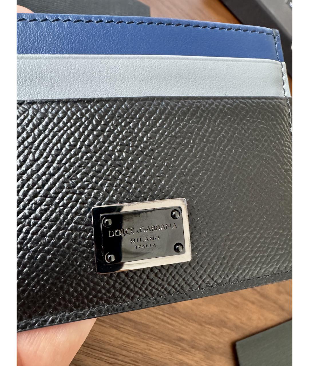 DOLCE&GABBANA Черный кожаный кардхолдер, фото 6