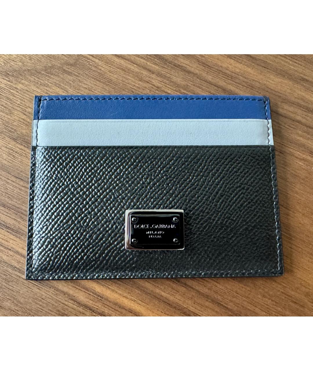 DOLCE&GABBANA Черный кожаный кардхолдер, фото 8
