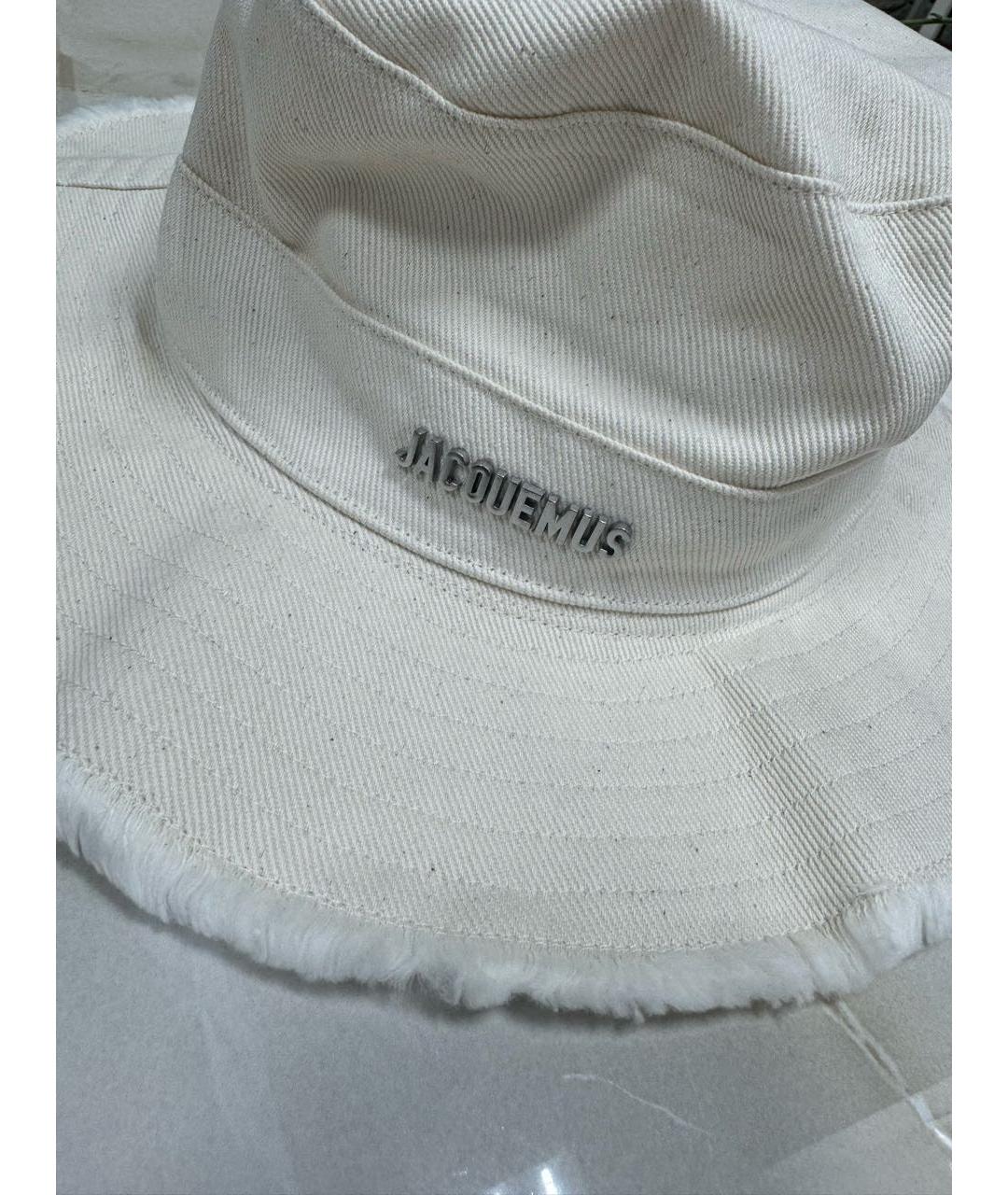 JACQUEMUS Белая хлопковая панама, фото 2