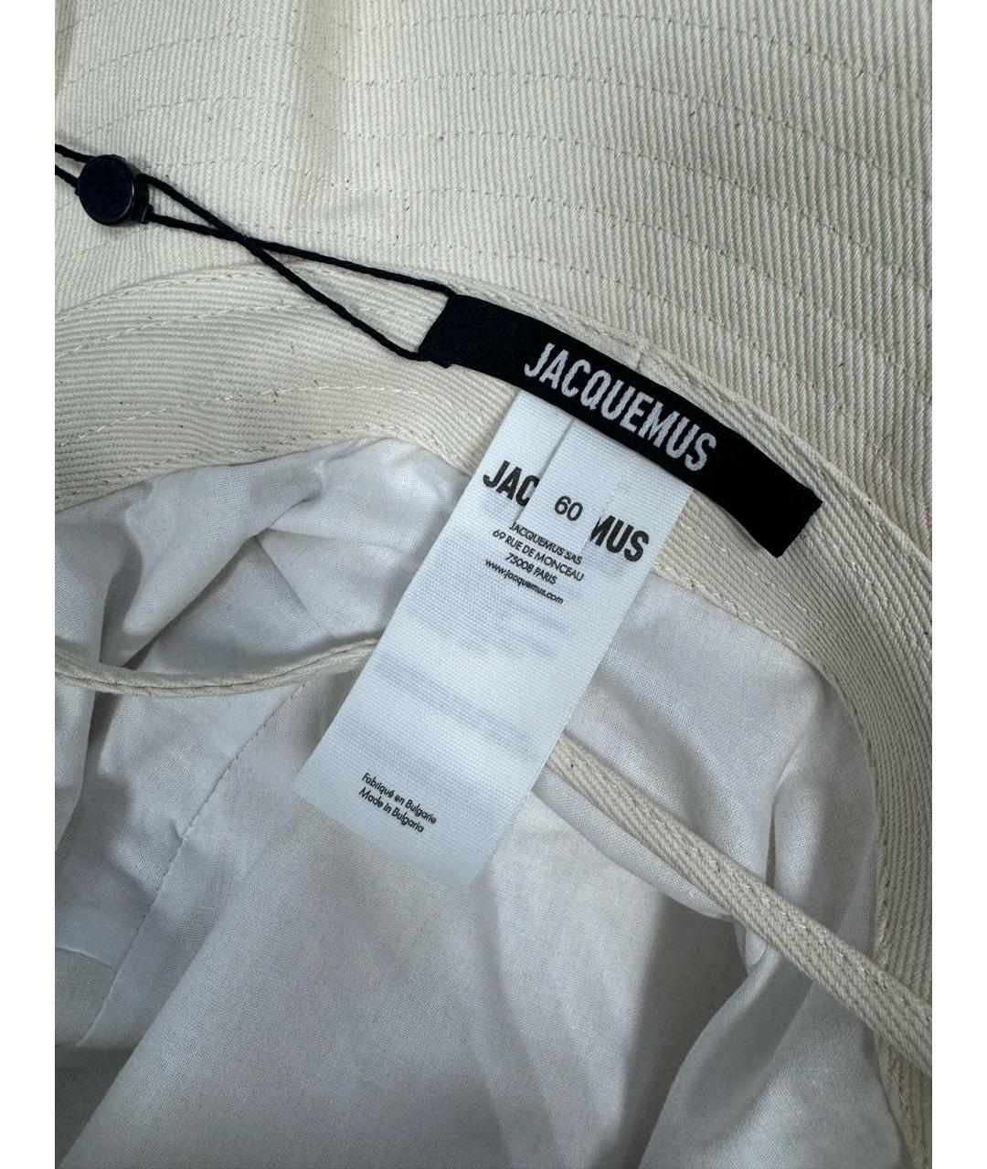 JACQUEMUS Белая хлопковая панама, фото 7