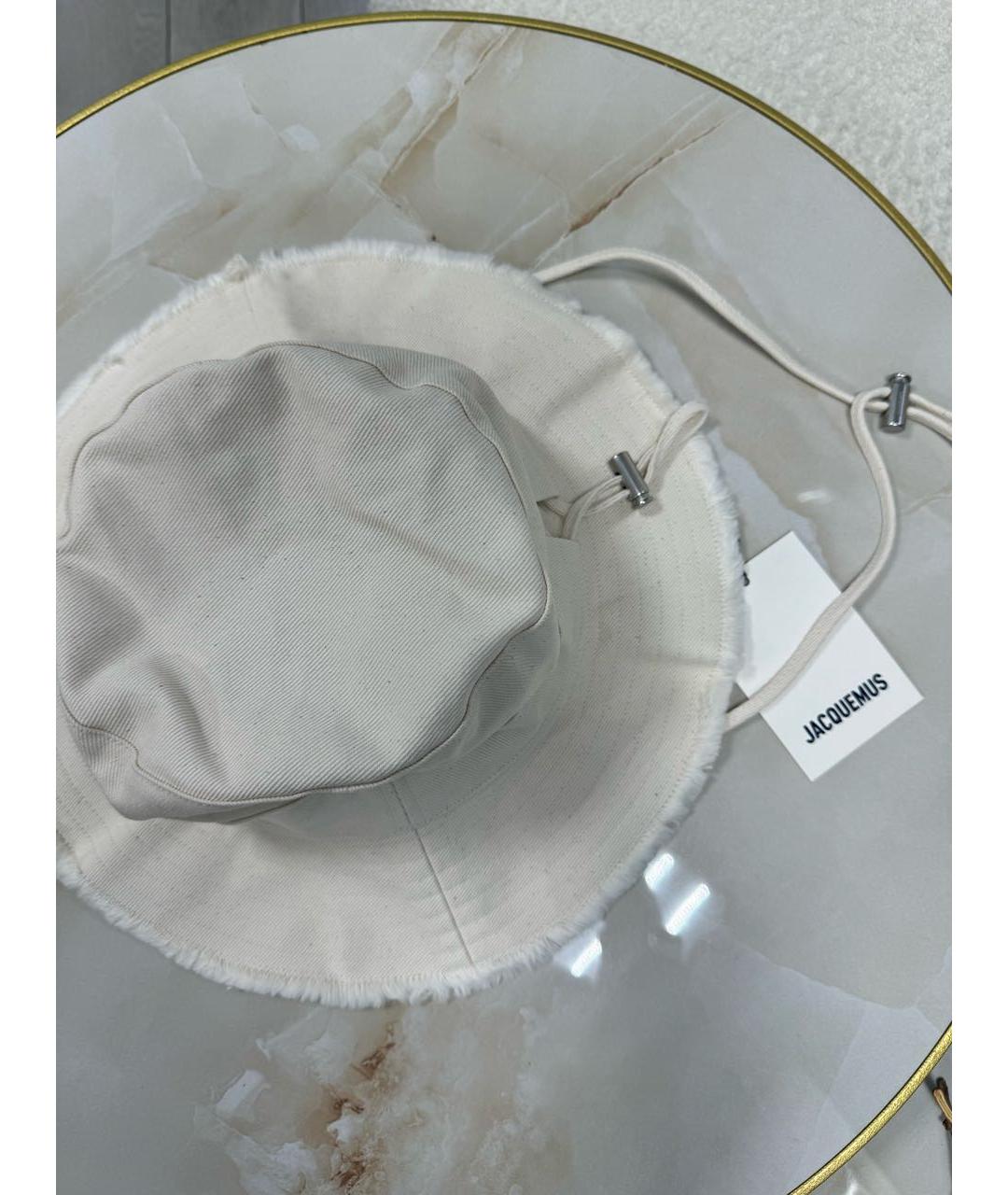 JACQUEMUS Белая хлопковая панама, фото 3