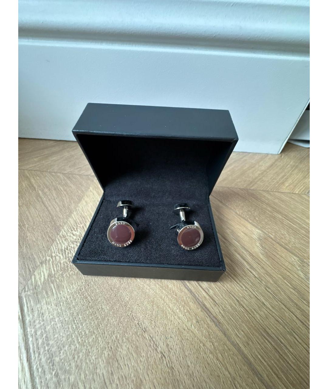 HUGO BOSS Коричневые керамические запонки, фото 5