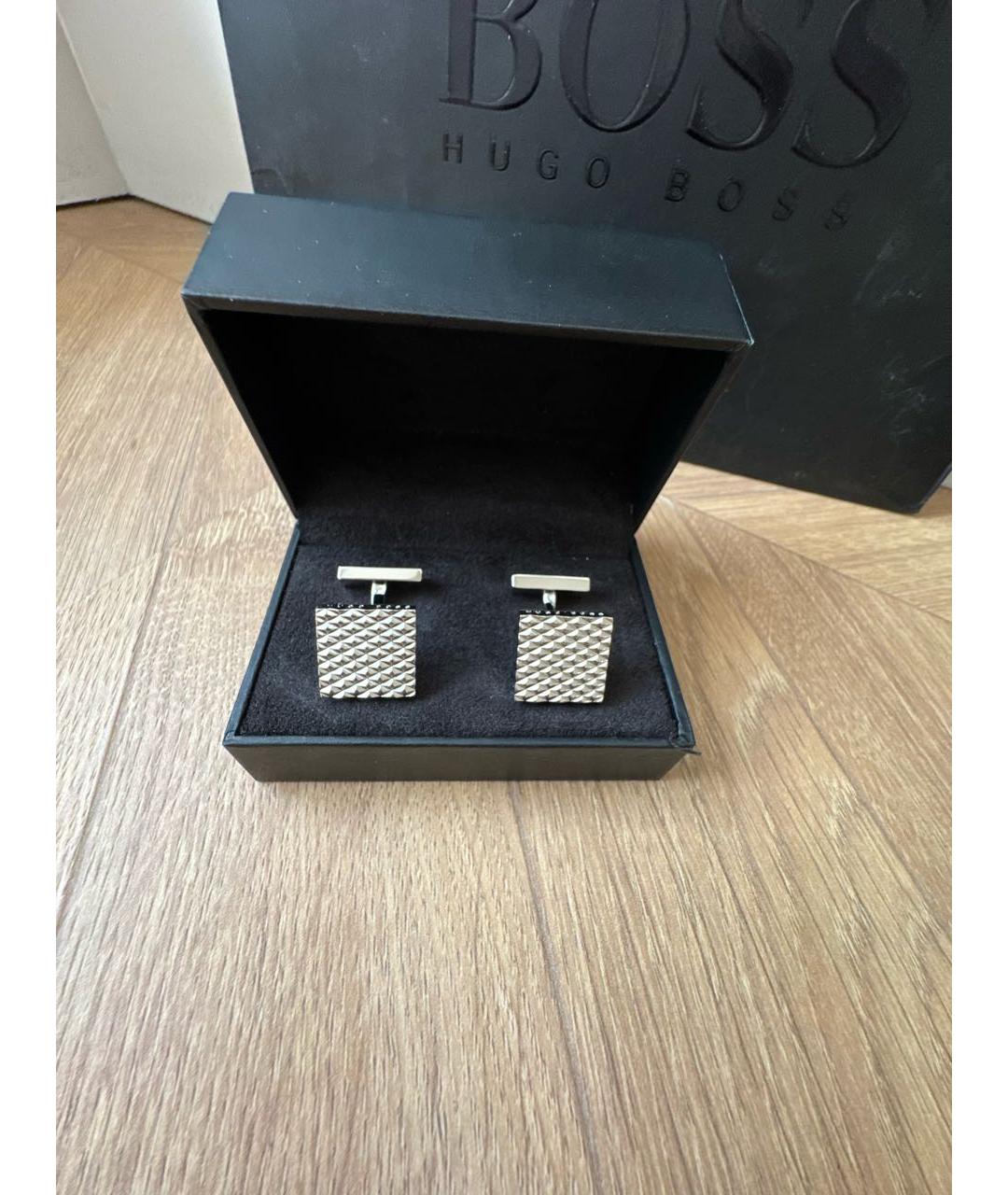 HUGO BOSS Серебряные металлические запонки, фото 5