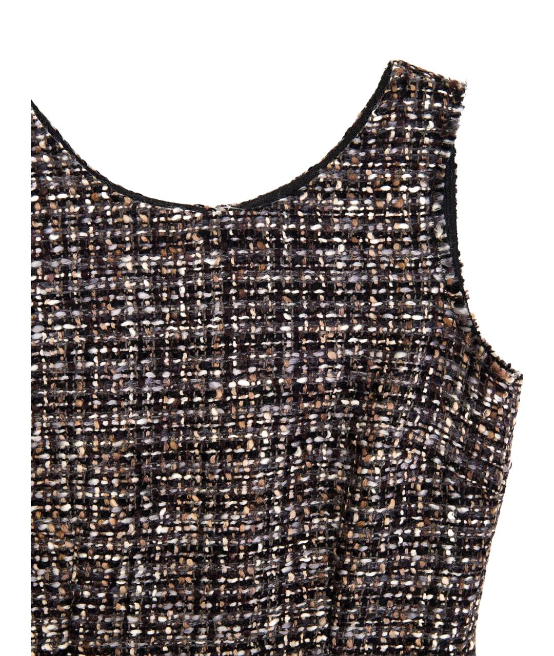 DOLCE&GABBANA Серое шерстяное повседневное платье, фото 7