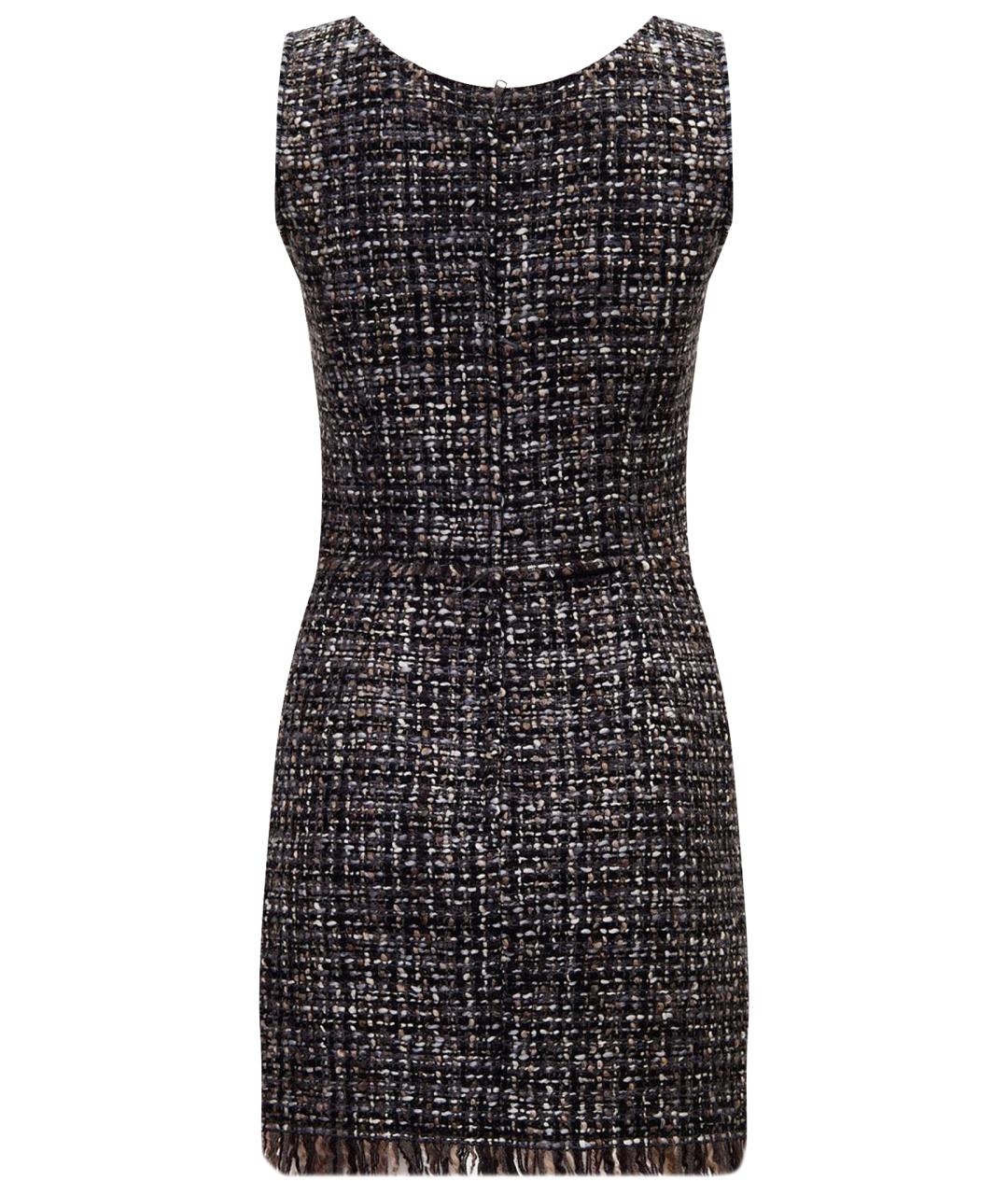 DOLCE&GABBANA Серое шерстяное повседневное платье, фото 6