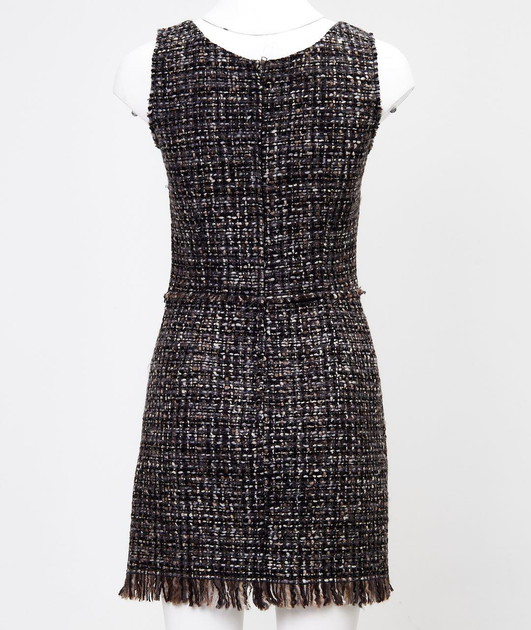 DOLCE&GABBANA Серое шерстяное повседневное платье, фото 2