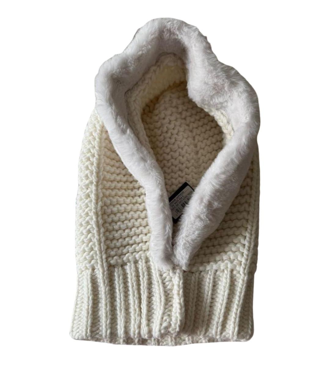 PINKO Белый шерстяной капюшон, фото 9