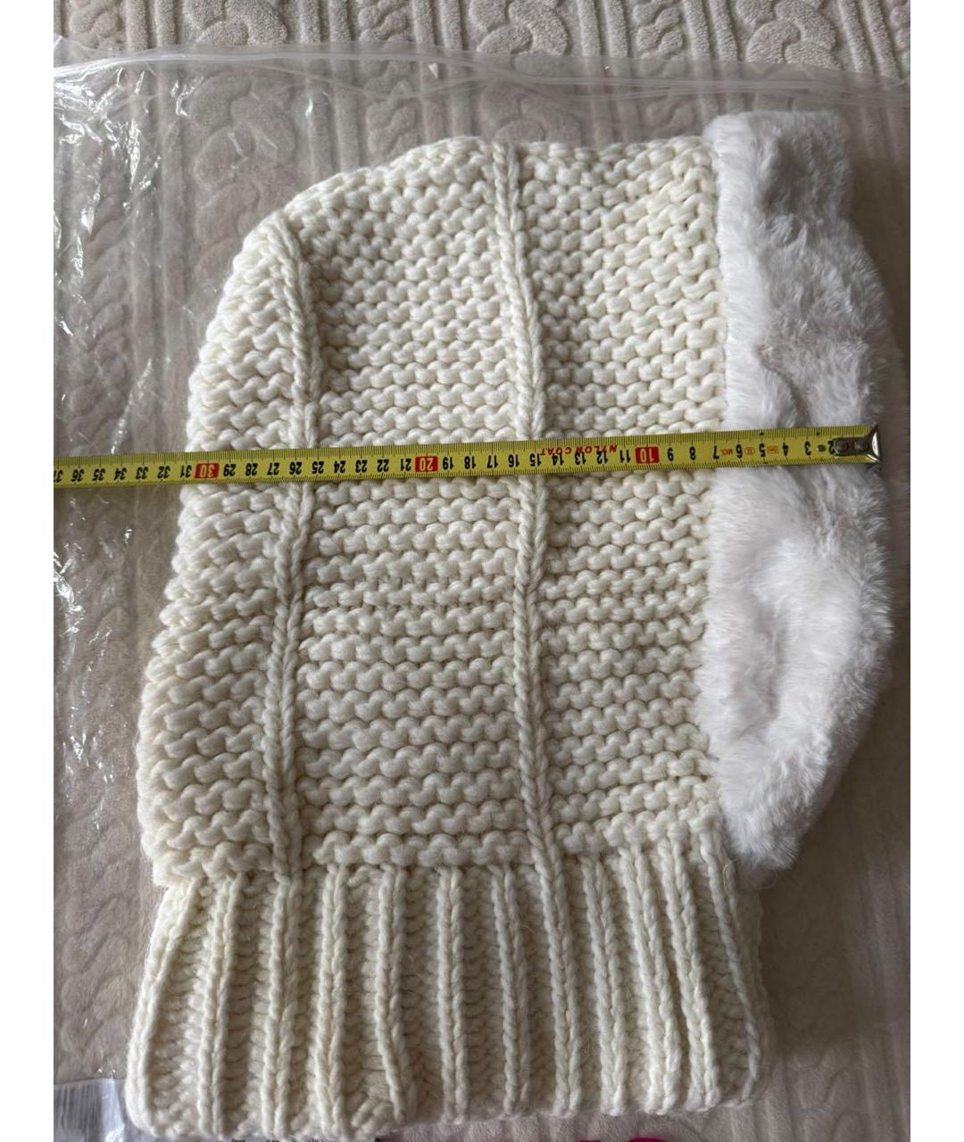 PINKO Белый шерстяной капюшон, фото 6