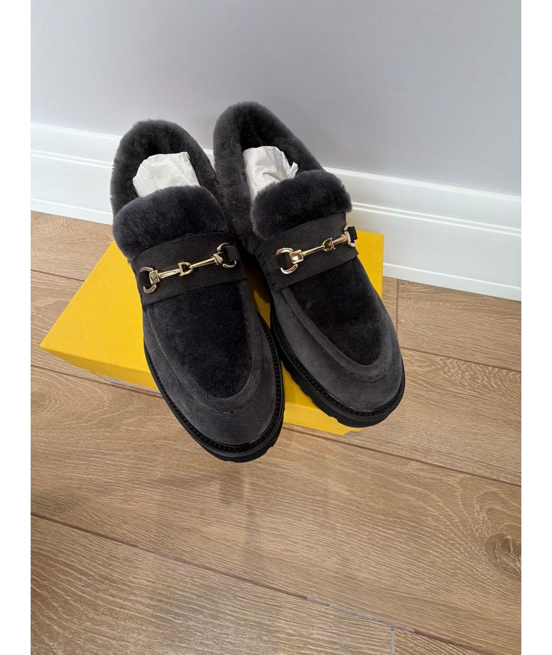 DOUCAL'S Серые замшевые лоферы, фото 6