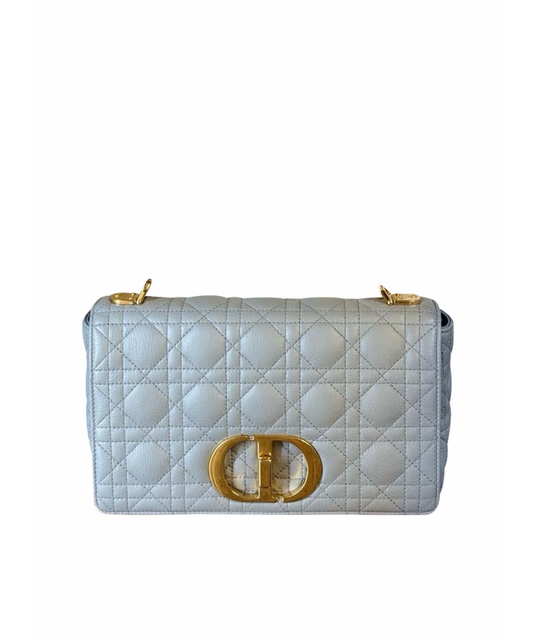 CHRISTIAN DIOR Серая кожаная сумка через плечо, фото 1