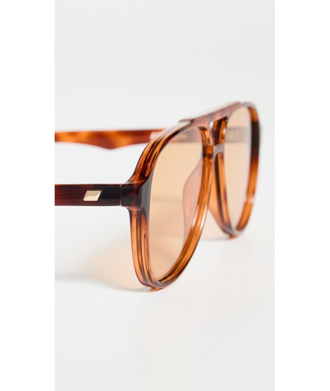 LE SPECS Коричневые пластиковые солнцезащитные очки, фото 5