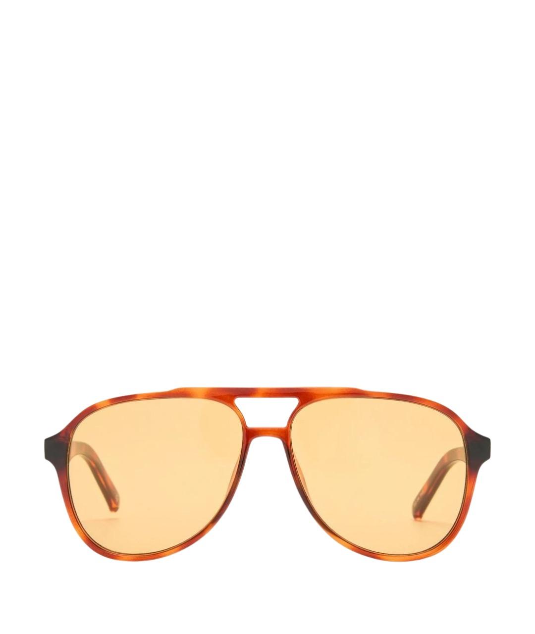 LE SPECS Коричневые пластиковые солнцезащитные очки, фото 1