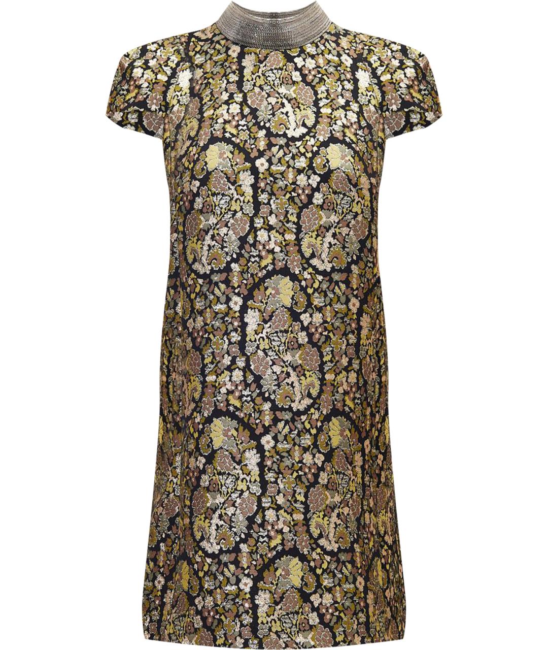 SAINT LAURENT Золотое полиэстеровое вечернее платье, фото 1