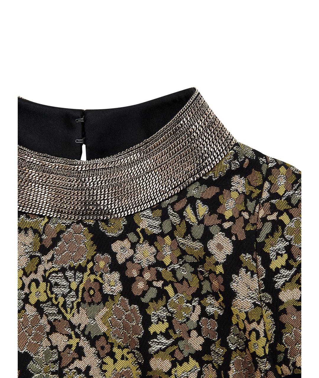 SAINT LAURENT Золотое полиэстеровое вечернее платье, фото 7