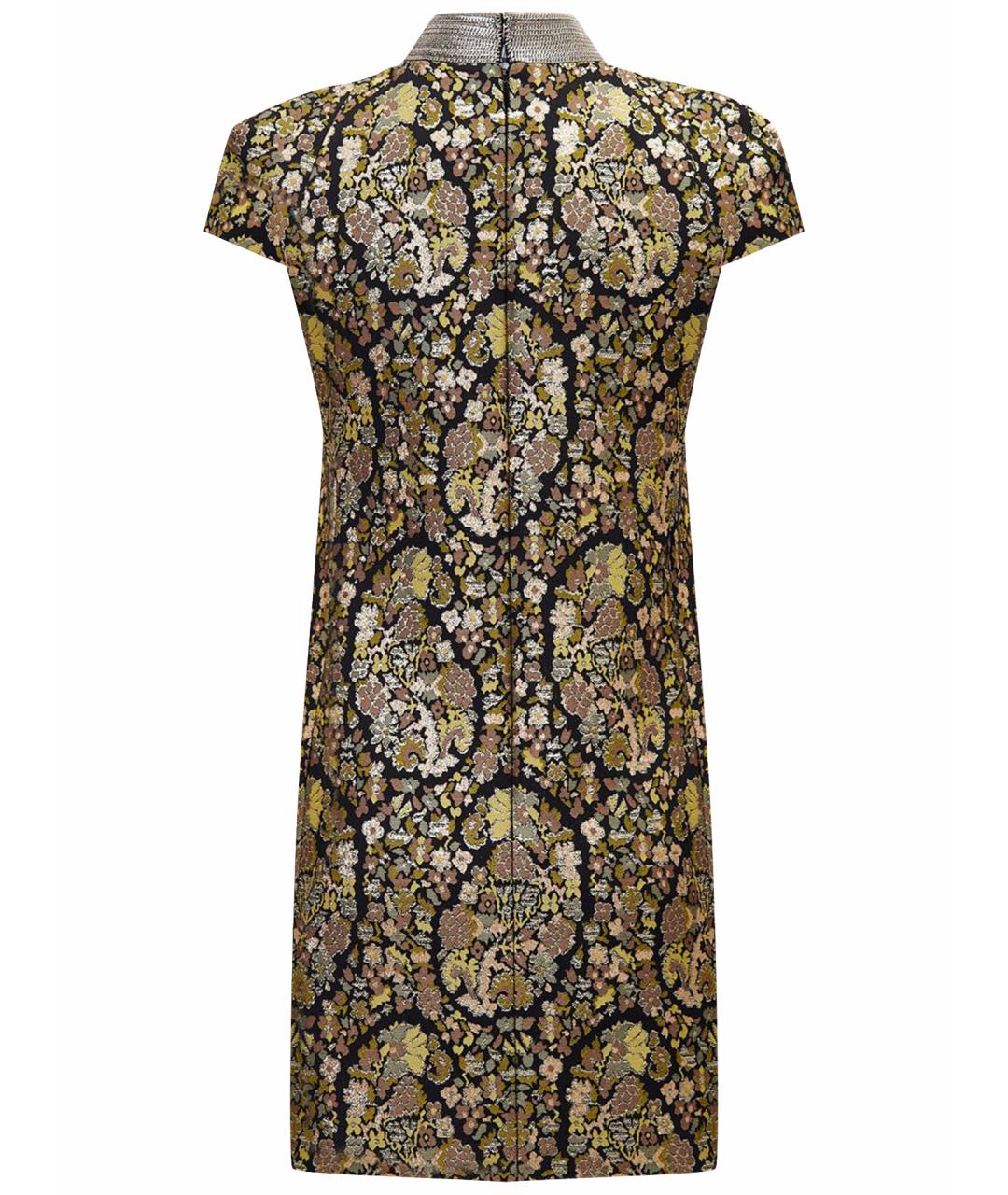 SAINT LAURENT Золотое полиэстеровое вечернее платье, фото 6