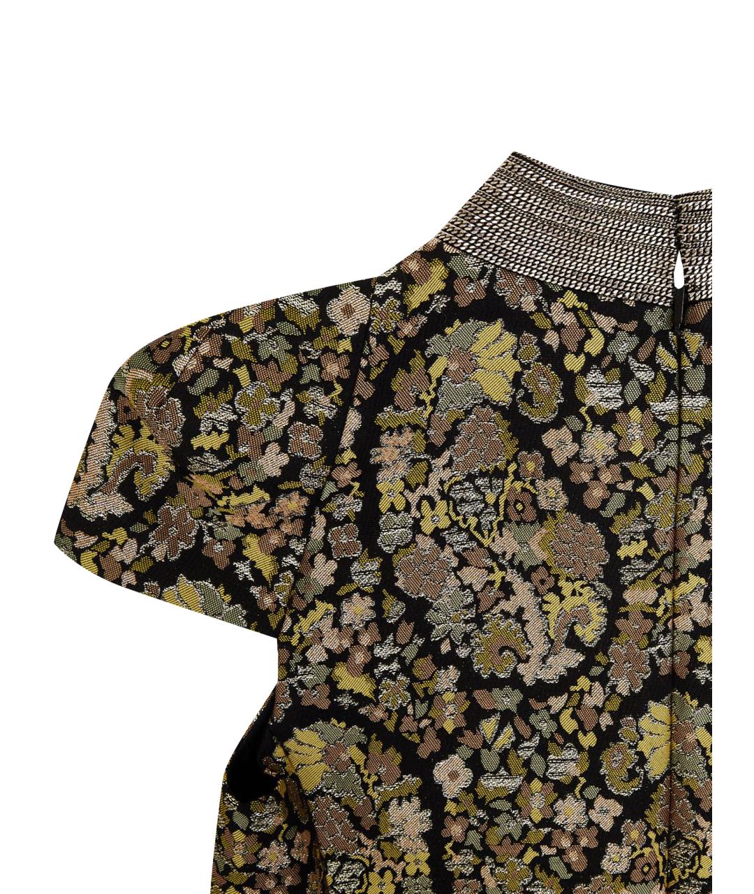 SAINT LAURENT Золотое полиэстеровое вечернее платье, фото 8