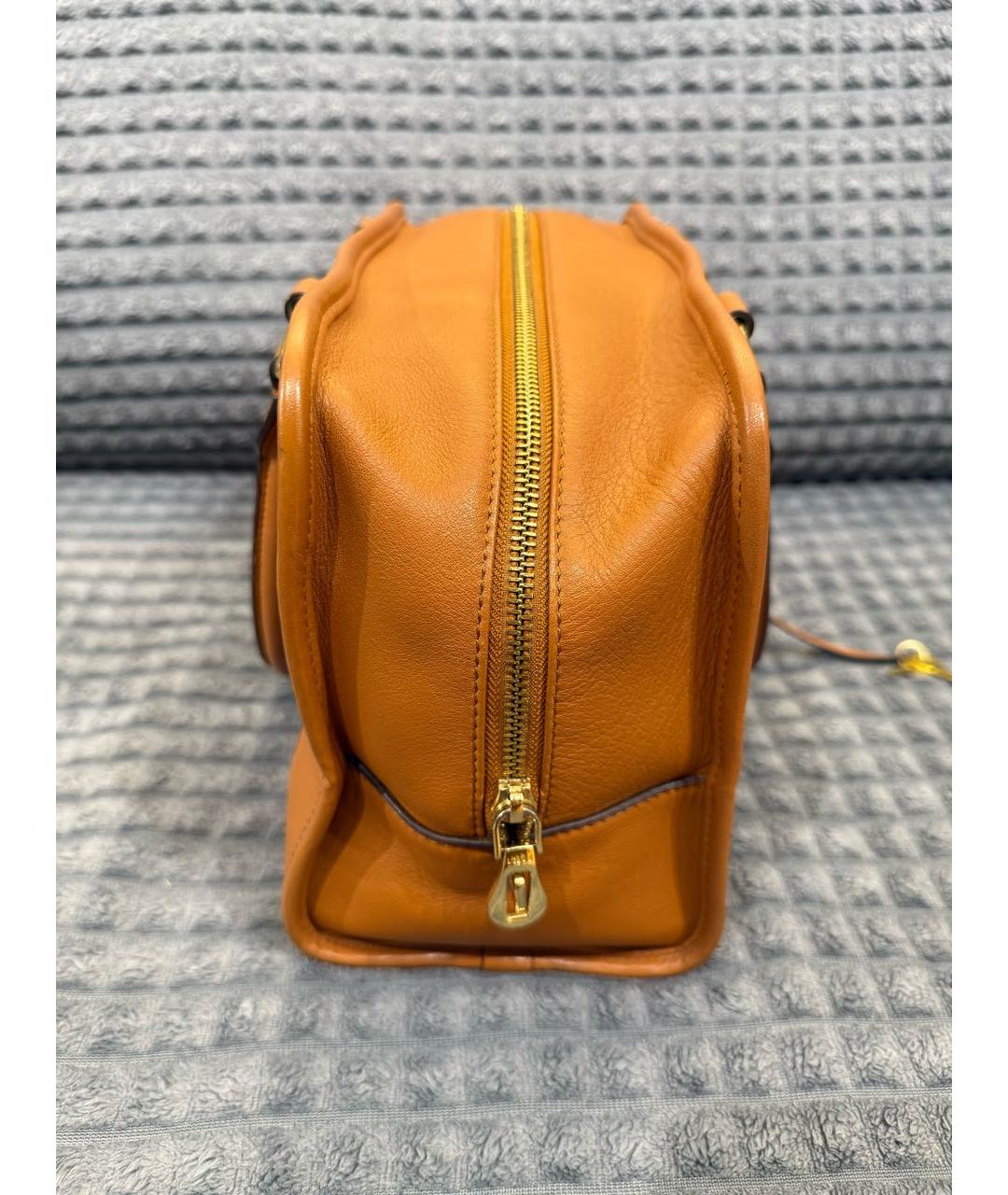 LOEWE Коричневая кожаная сумка с короткими ручками, фото 6