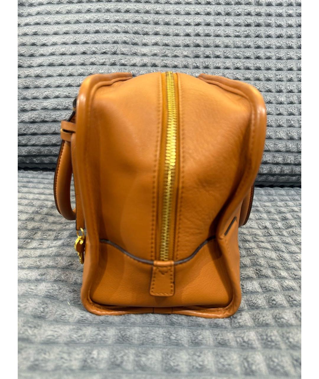 LOEWE Коричневая кожаная сумка с короткими ручками, фото 7