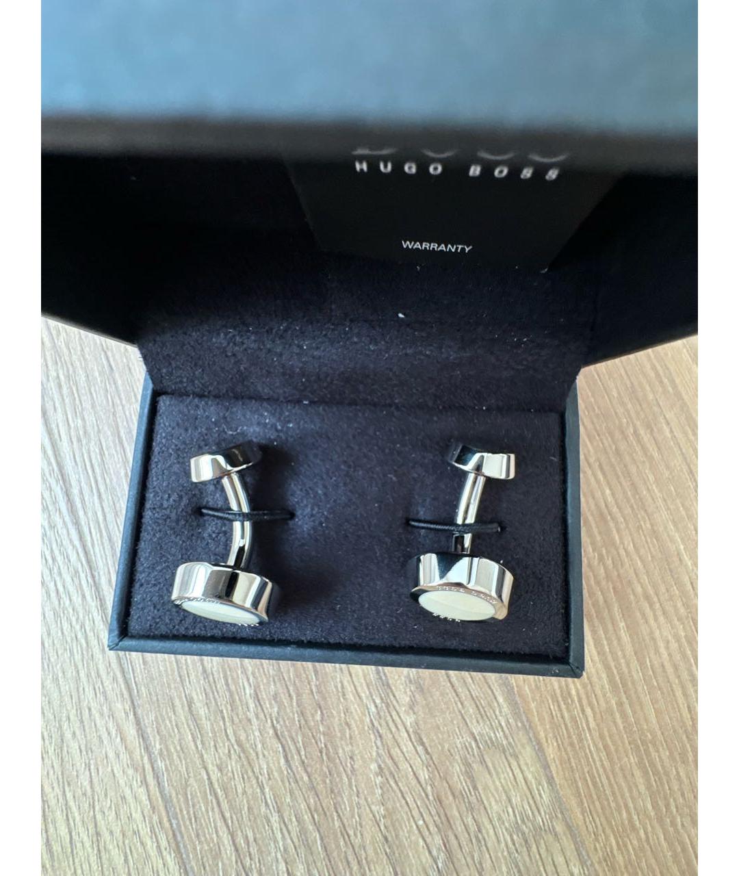 HUGO BOSS Бежевые керамические запонки, фото 2