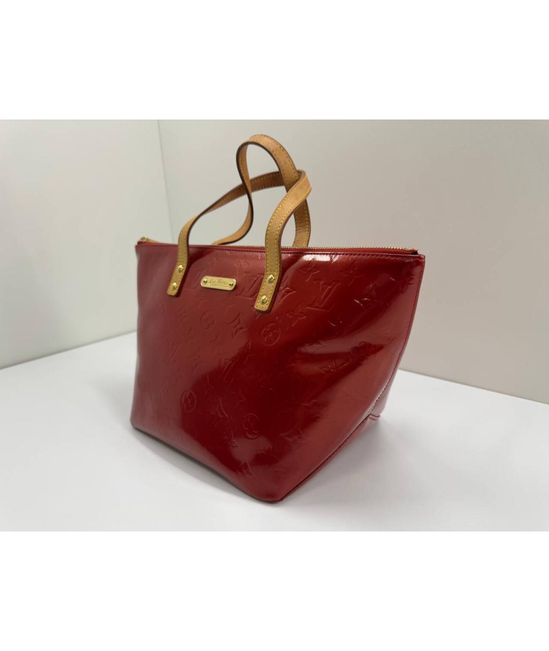 LOUIS VUITTON Красная сумка с короткими ручками из лакированной кожи, фото 4