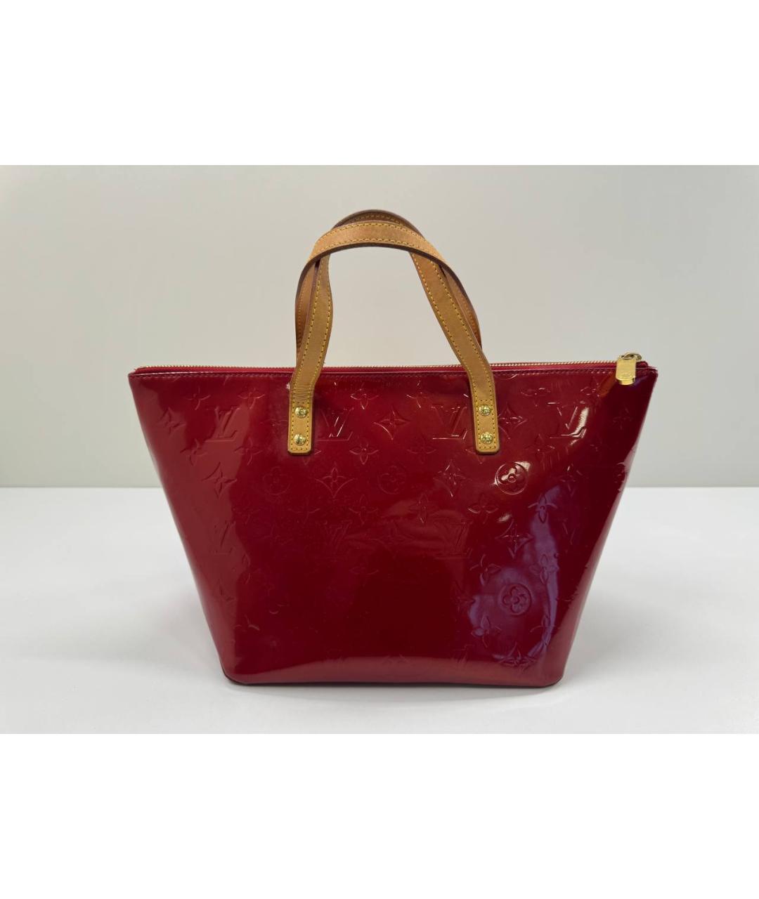 LOUIS VUITTON Красная сумка с короткими ручками из лакированной кожи, фото 6
