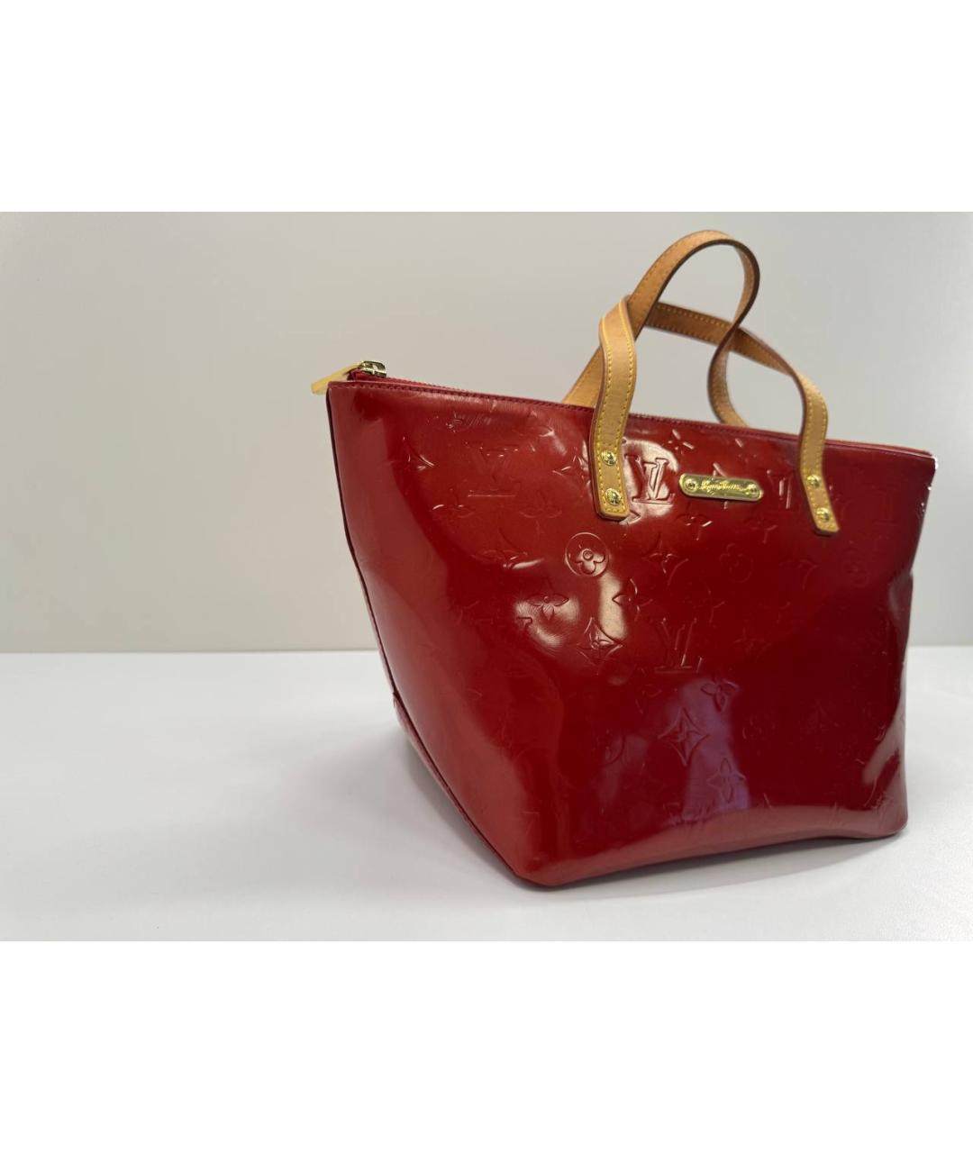 LOUIS VUITTON Красная сумка с короткими ручками из лакированной кожи, фото 5