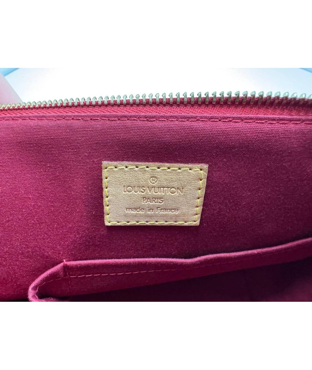 LOUIS VUITTON Красная сумка с короткими ручками из лакированной кожи, фото 8