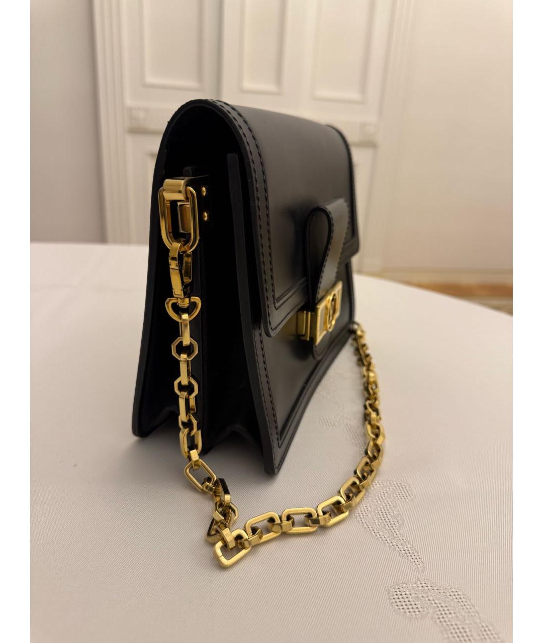 LOUIS VUITTON Черная кожаная сумка через плечо, фото 2