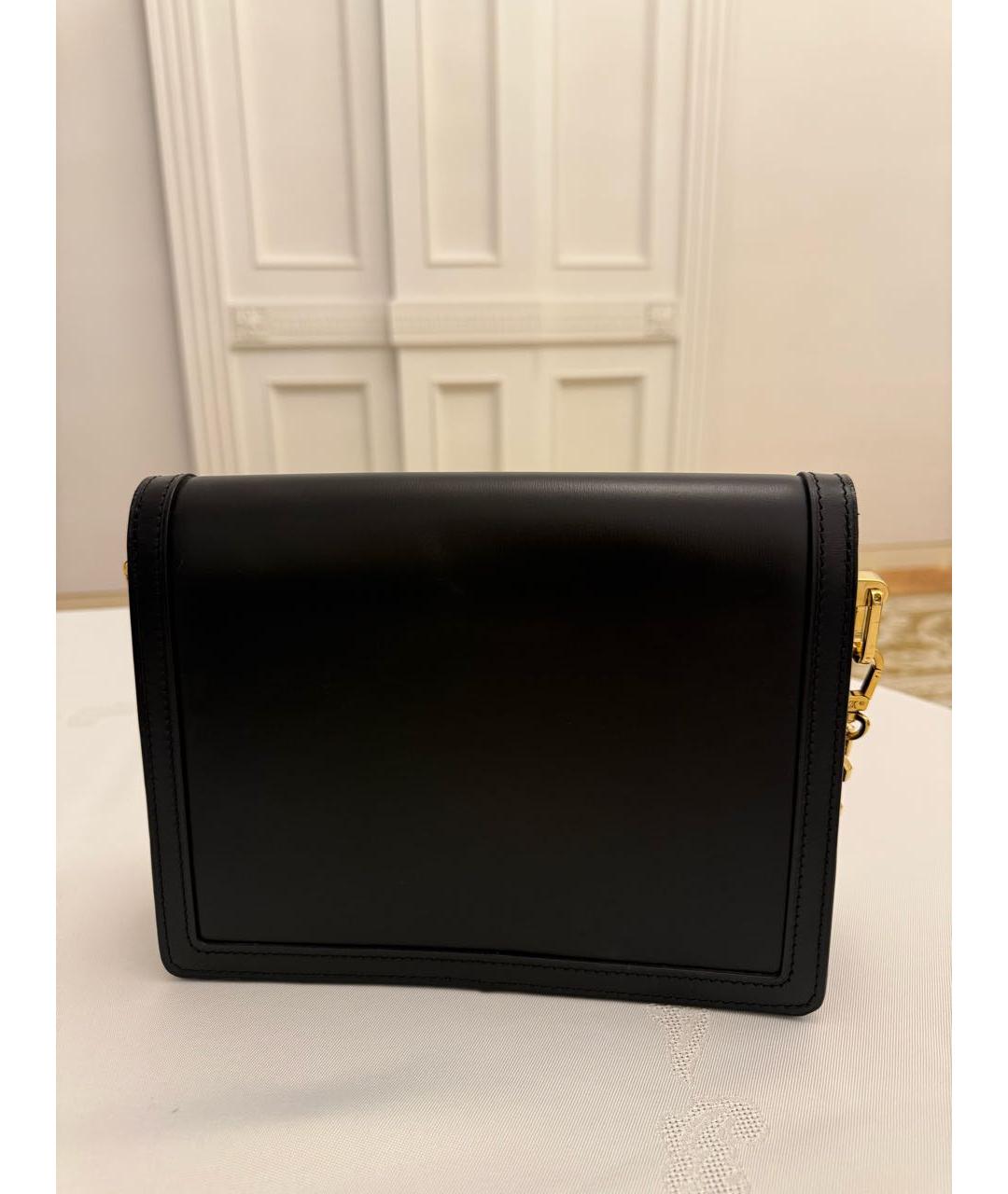 LOUIS VUITTON Черная кожаная сумка через плечо, фото 3