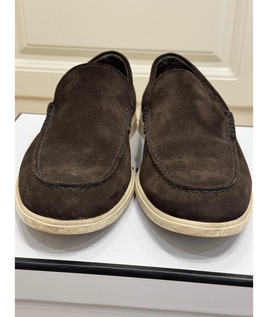 TOD'S Коричневые замшевые лоферы, фото 2