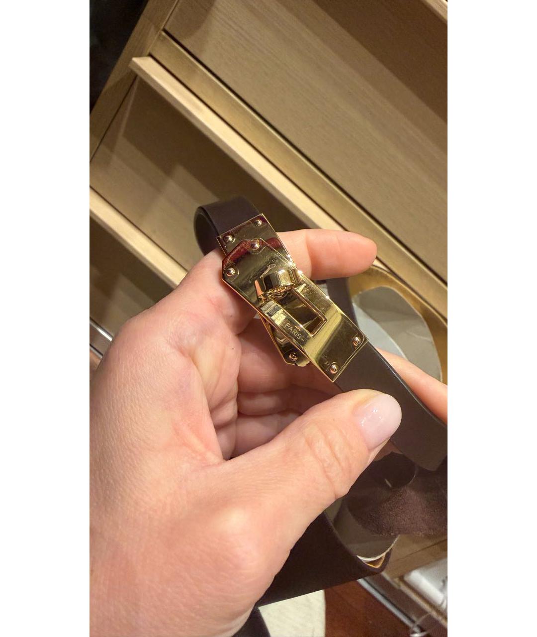 HERMES Коричневые кожаные сапоги, фото 7