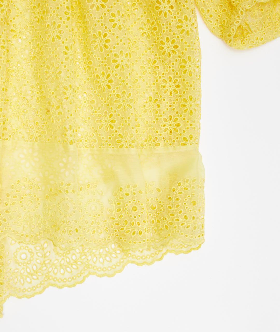 PHILOSOPHY DI LORENZO SERAFINI Желтое хлопковое повседневное платье, фото 4