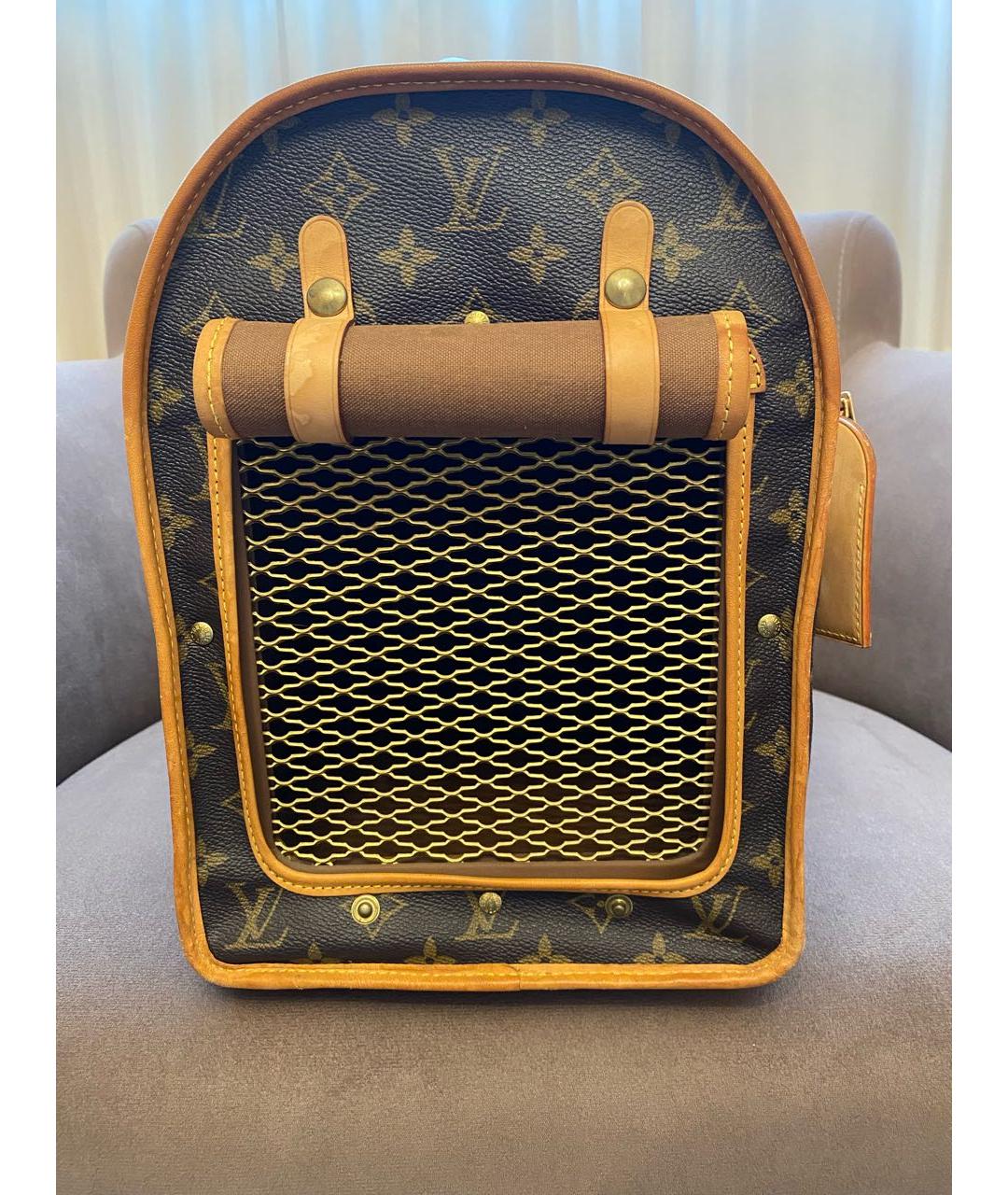 LOUIS VUITTON Коричневая кожаная дорожная/спортивная сумка, фото 2