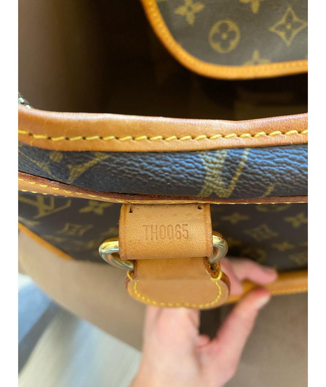 LOUIS VUITTON Коричневая кожаная дорожная/спортивная сумка, фото 4