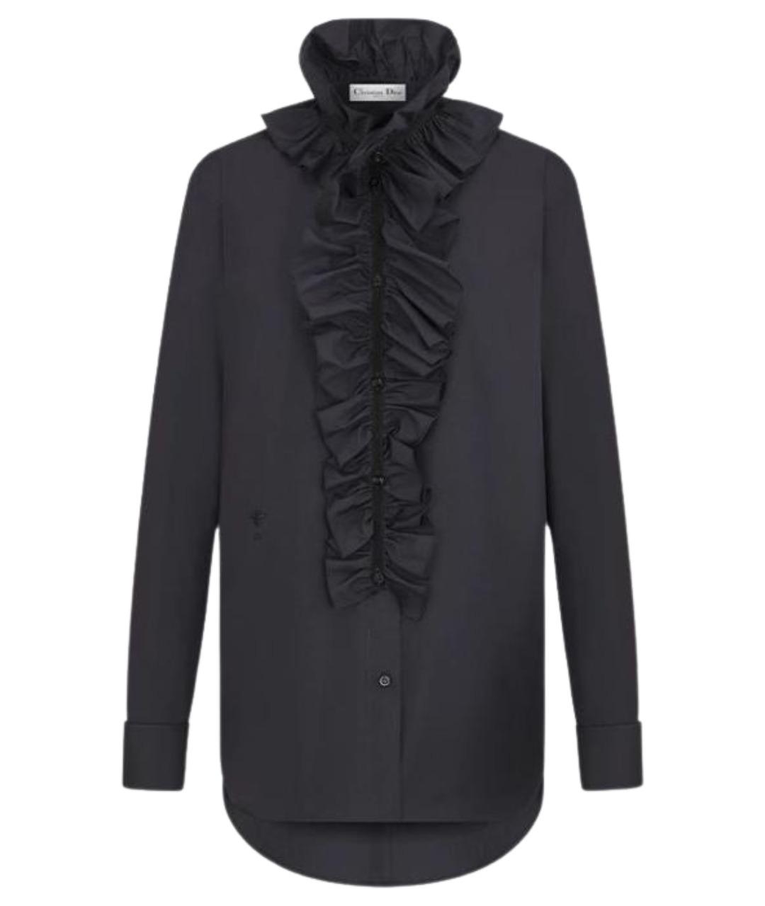 CHRISTIAN DIOR Черная хлопковая рубашка, фото 1