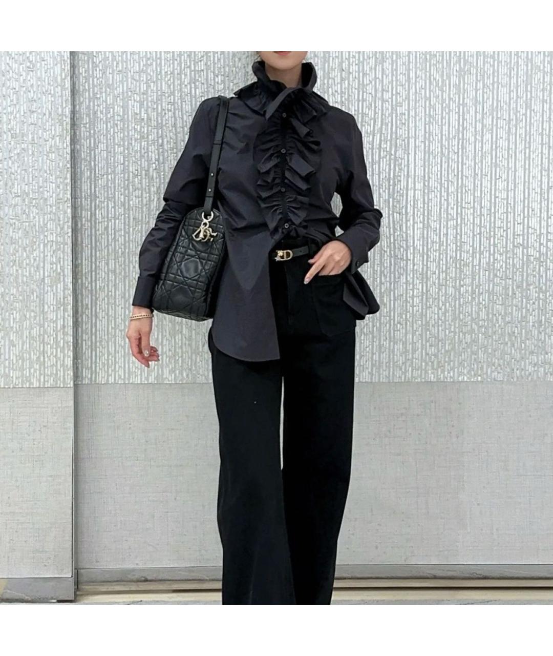 CHRISTIAN DIOR Черная хлопковая рубашка, фото 6